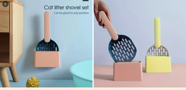 Cat litter scoop and holder - Image 3