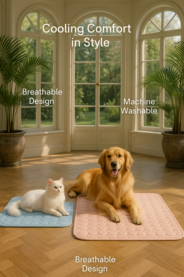 Chill & Chic™ Cooling Mat – Summer Luxury for Paws That Deserve It