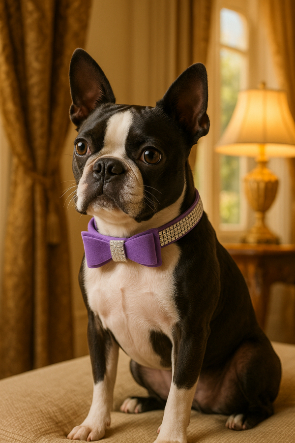 The Duchess” Velvet Bow Collar – Luxe Edition in Amethyst, Blush, or Teal Frost - Image 4
