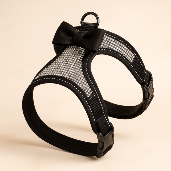 Sparkly diamante harness with bow - Image 3