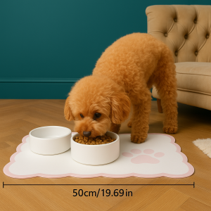 Paw shaped feeding mat