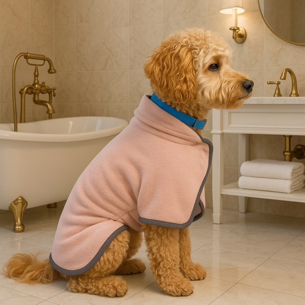 The Après-Bath Luxe Robe – Spa Style for Sophisticated Pooches
