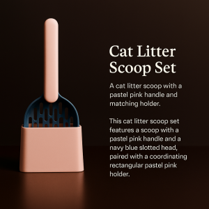 Cat litter scoop and holder