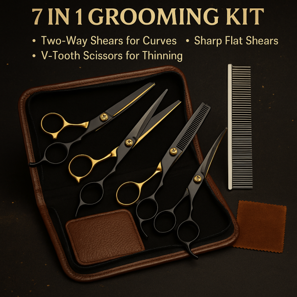 🖤 Golden Precision Grooming Kit – 7-in-1 Elite Edition