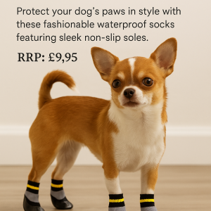 🖤 “City Stride Luxe” Waterproof Dog Socks – Black & Bold (Ltd Edition) 🖤