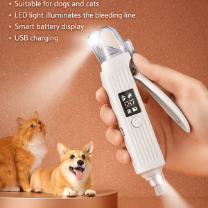 “The Pawdicure Pro™ – 2-in-1 Luxe Nail Trimmer & Grinder with LED Precision”