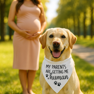 “Big Fur-Sibling Energy” Luxury Baby Reveal Bandana