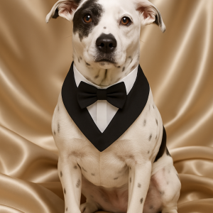 “The Barkshire Tux” – Formal Dinner Suit Collar with Bowtie
