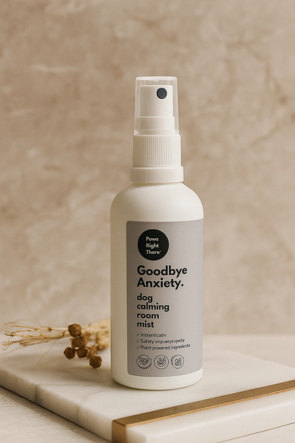 Paws Right There – Goodbye Anxiety. Dog Calming Room Mist  Plant-Powered Calm for Anxious Pups