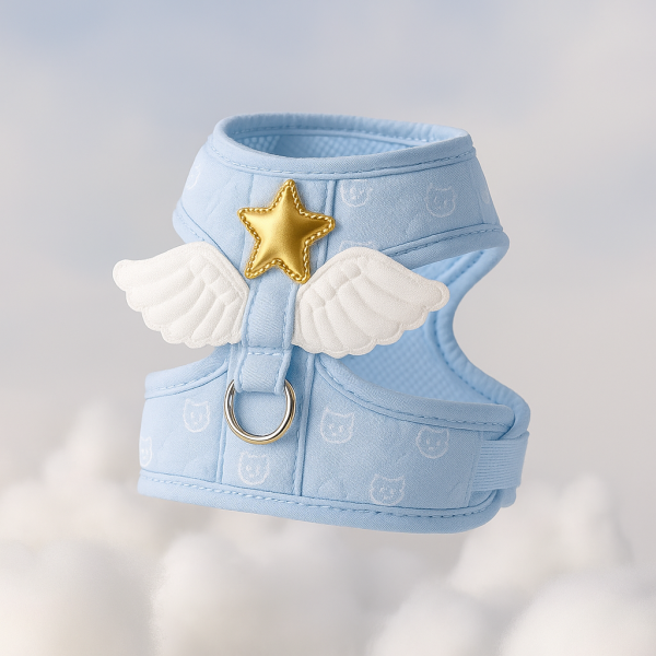 Celestial Escape™ Angel Wing Cat Harness & Lead Set – Starry Safety Meets Sky-High Style” - Image 3