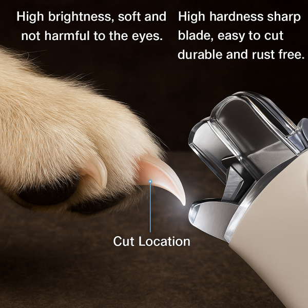 “The Pawdicure Pro™ – 2-in-1 Luxe Nail Trimmer & Grinder with LED Precision” - Image 2