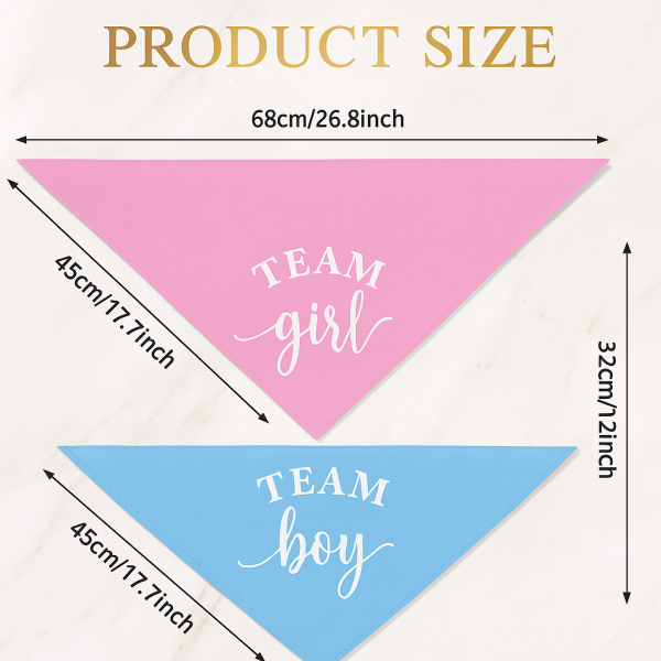 “The Gender Reveal Duo” Couture Pet Bandana Set – Team Boy & Team Girl Edition - Image 4