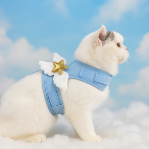 Celestial Escape™ Angel Wing Cat Harness & Lead Set – Starry Safety Meets Sky-High Style”