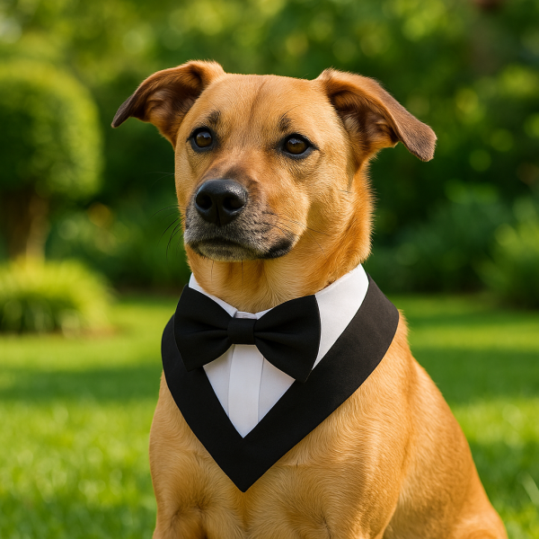 “The Barkshire Tux” – Formal Dinner Suit Collar with Bowtie - Image 2