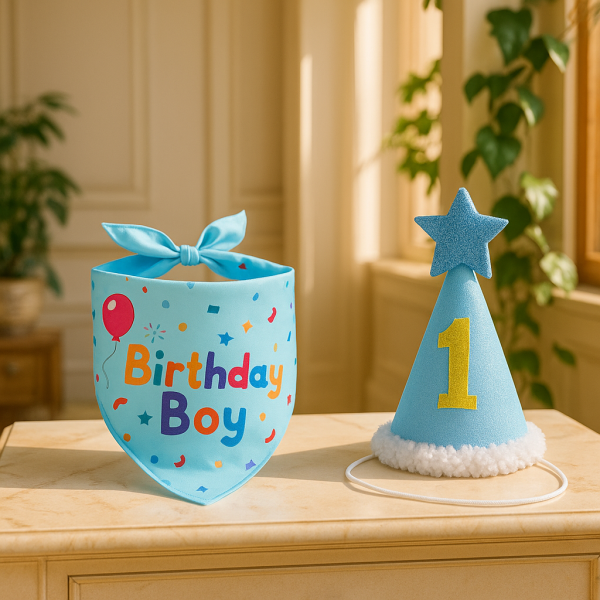 “Birthday King Celebration Set – Hat & Bandana Duo” - Image 2