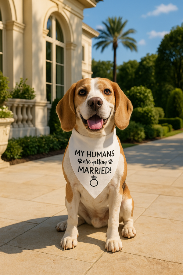 🪄 Title: “Pawposal Perfection: Wedding Announcement Bandana”