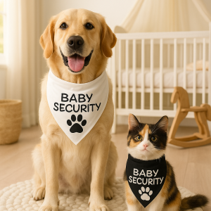 👶🏼   Baby Security Bandana (Black & White 2-Pack)