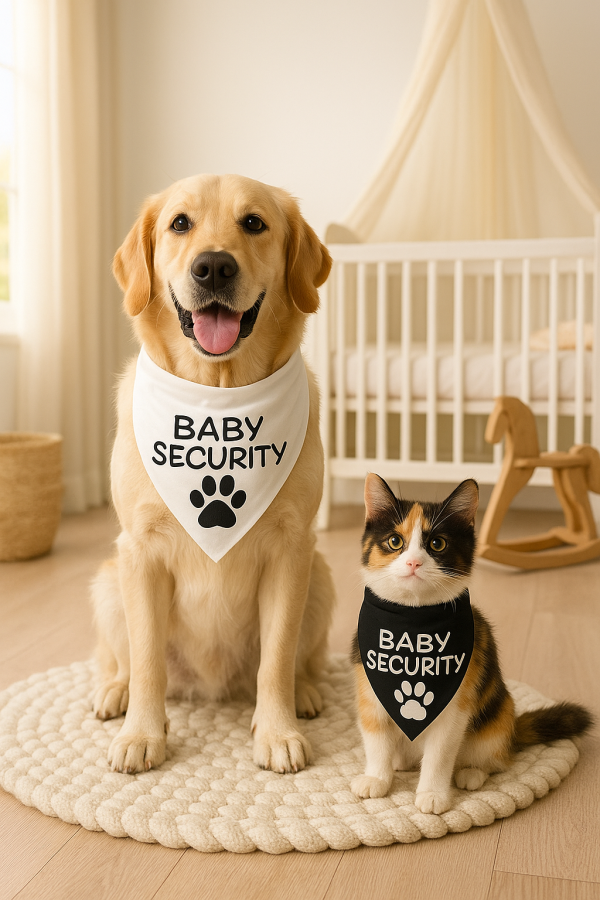 👶🏼   Baby Security Bandana (Black & White 2-Pack)