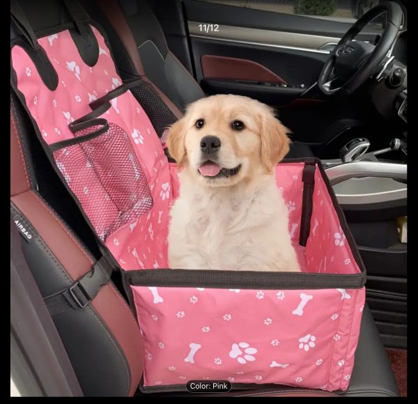 Pawsport Perch, Luxe Booster Seat – Blush Pink or Pebble Grey & White
