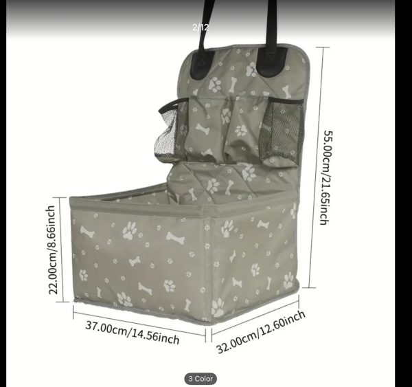 Pawsport Perch, Luxe Booster Seat – Blush Pink or Pebble Grey & White - Image 3