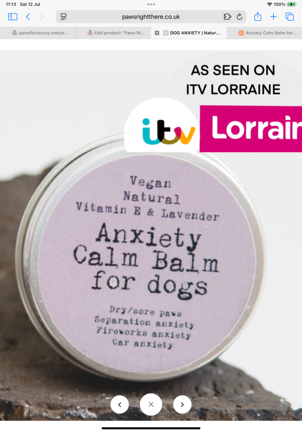 Paws Right There –. Anxiety Calm Balm for Dogs  With Lavender, Chamomile, Shea Butter & Vitamin E ✨ As featured on ITV Lorraine