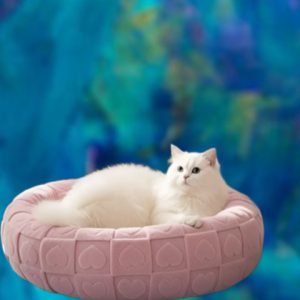The “Pillow Paws Deluxe” Heart-Quilted Lounger