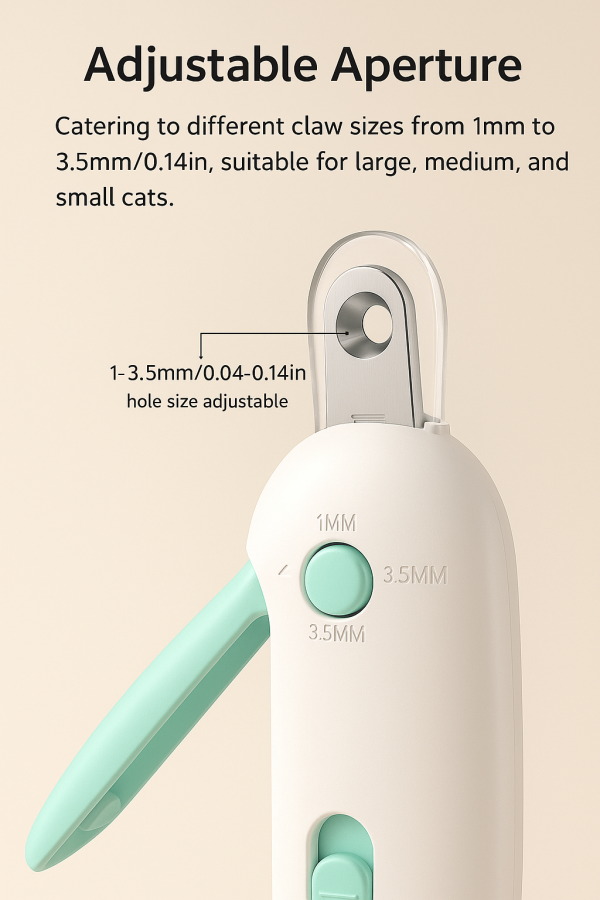 The Luxe Precision Claw Clipper – With Adjustable Aperture & Hidden Nail File