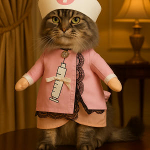 🩺 Pawfessional Purr-scriber™ Cat Nurse Costume
