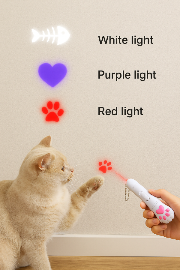 LumiPaw™ 3-in-1 Cat Teaser & Health Light – Play. Detect. Illuminate. - Image 2