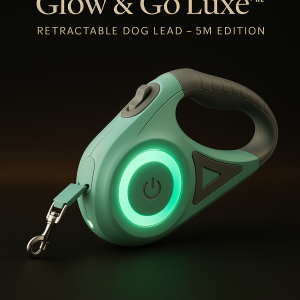 “Glow & Go Luxe™ Retractable Dog Lead – 5M Edition”  Walks Just Got Bougier – Where Chic Meets Clever.