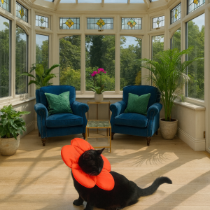 The Fleur de Purr™ Luxe Recovery Collar – Bloom in Style