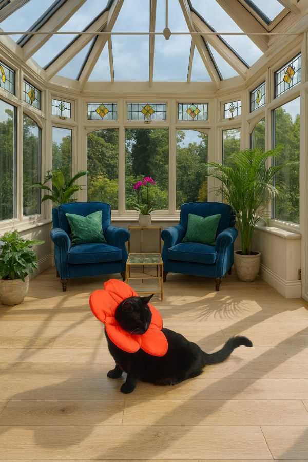 The Fleur de Purr™ Luxe Recovery Collar – Bloom in Style