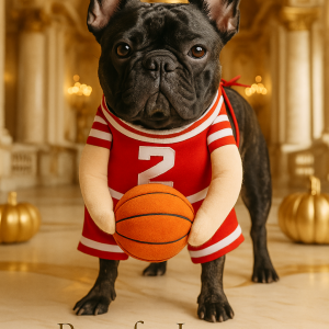 🏀 Courtside Chic: Luxe Basketball Costume for Boujee Pups