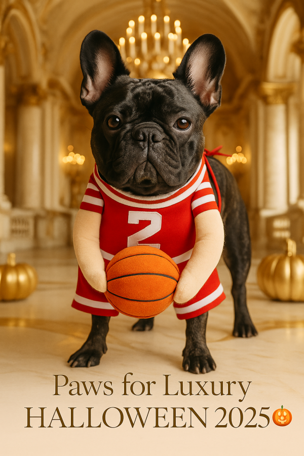 🏀 Courtside Chic: Luxe Basketball Costume for Boujee Pups
