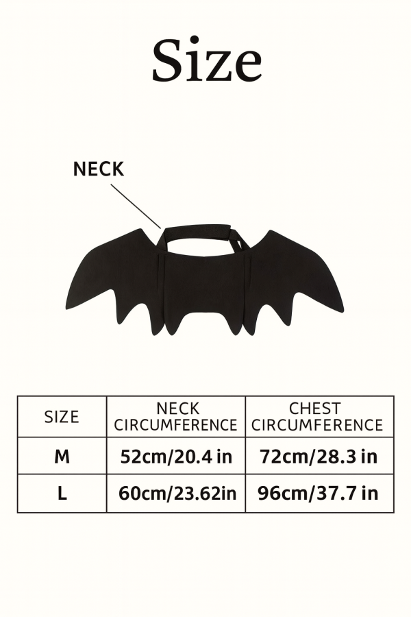 “Adjustable Pet Bat Wings Costume – Small & Large | Halloween Cat & Dog Fancy Dress Outfit” - Image 2