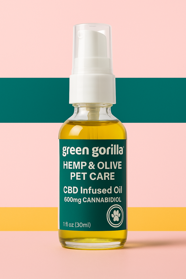 Green Gorilla Hemp & Olive Pet Care CBD Oil – 600mg / 30ml