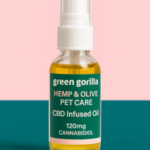 Green Gorilla Hemp & Olive Pet Care CBD Oil for Pets – 150mg / 30ml